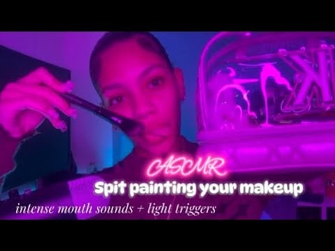 Spit painting your makeup 💄 👩🏽‍🎨 | ASMR 