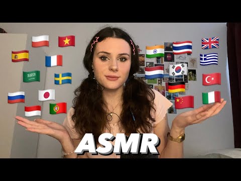 ASMR in 20 different LANGUAGES (whispering “Good night!”  and “I love you”) 🩷🌍