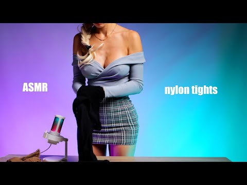 Satisfying nylon tights ASMR with Mia | Relaxing nylon tights No Talking no Music