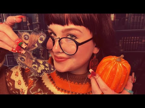 ASMR Scrapbooking Store 🎃🍁🍂(tingly tapping, paper sounds, scratching)