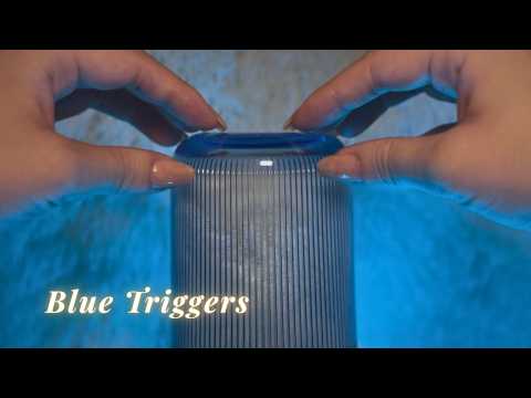 ASMR Blue Trigger Collection💎 Soothing Sounds🦋(No Talking, No Mouth Sounds)