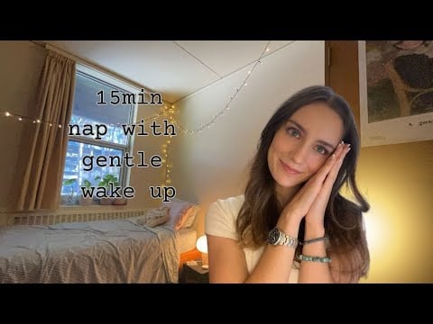 15 minute guided nap w/ gentle wake up ASMR 😴