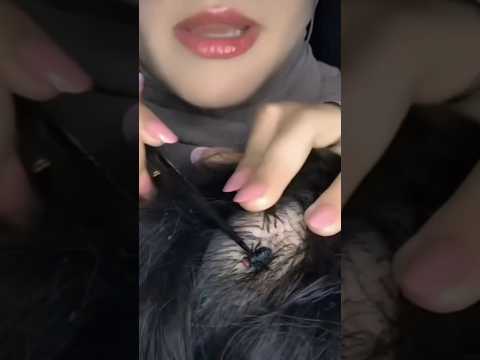 checking your scalp #asmr #satisfying #visualtingle #asmrmassage #relax #satisfyling