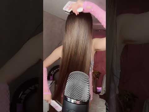 Gentle hairbrushing with two combs💖 #haircare #hairbrushing #ingashasmr #hairroutine #longhair #asmr