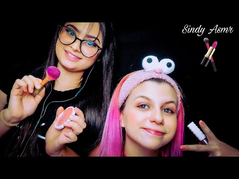 ASMR APLICADO : MAQUIANDO A MINHA SOBRINHA!