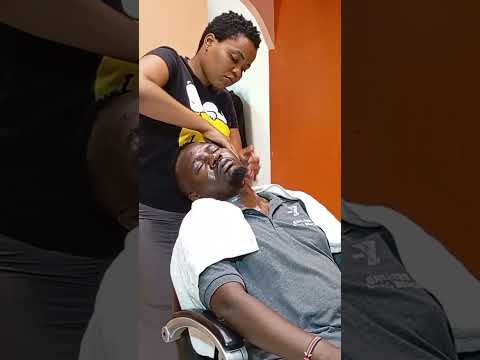 ASMR 💆‍♀️ She is a real head and neck expert! STRONG scalp and facial massage!