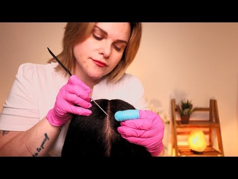 ASMR Scalp Check & Dry Skin Removal