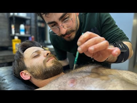 Asmr yusuf akc massage! head, back and chest massage… barber massage