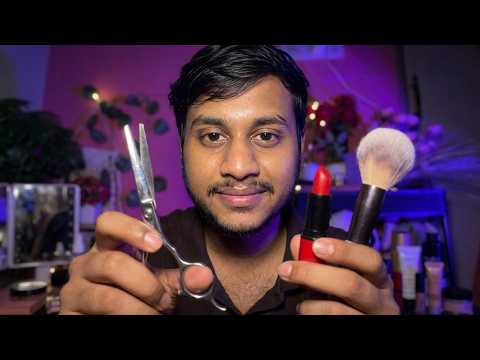 ASMR Makeup & Haircut 💄✂️ Let Me Give You a Relaxing Makeover😴