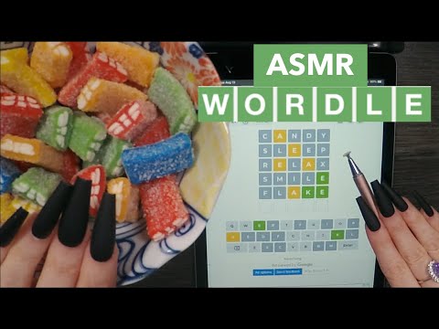 ASMR Gummy Candy & WORDLE On iPad | HOUR LONG | Whispered