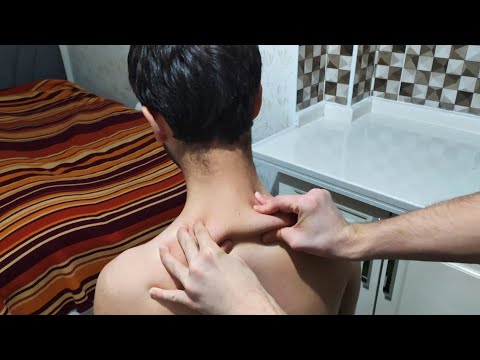 ASMR Relaxing NECK MASSAGE - BACK MASSAGE - Shoulder Massage