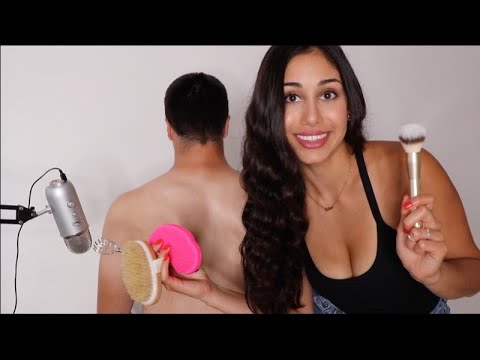 ASMR | Tingly Back, Neck, Shoulder & Hair Scratch + Brush