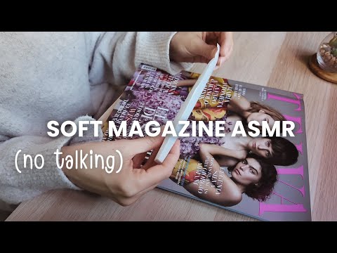Soft Magazine ASMR ✨ Page Turning & Tracing (No Talking) — Activate Subtitles