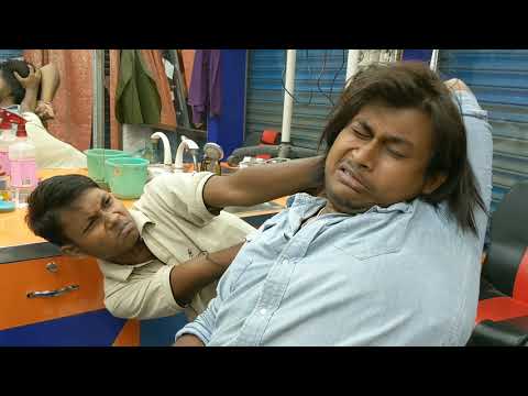 Very energetic Head massage with Neck & Upper body cracking by master bapan | Indian ASMR