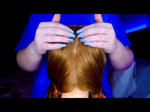 ASMR Hair Pampering | Scalp Scratching, Hair Brushing, Head Massage ...