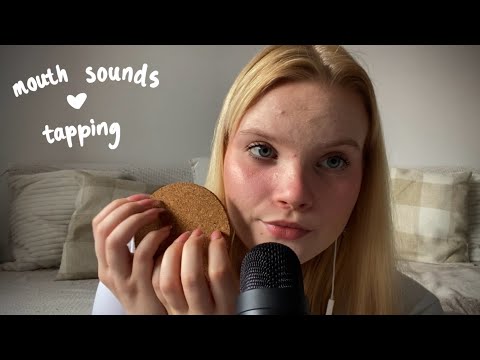 ASMR tingly tapping and mouth sounds ☁️