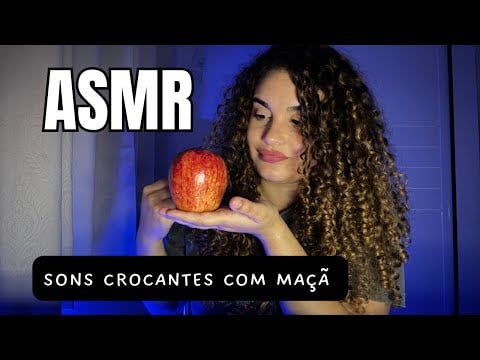 ASMR MUKBANG - SONS CROCANTES, COMENDO MAÇÃ 🍎 🎧