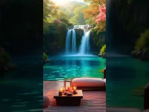 Relaxing Spring Waterfall #relaxing #shortsvideo #waterfall
