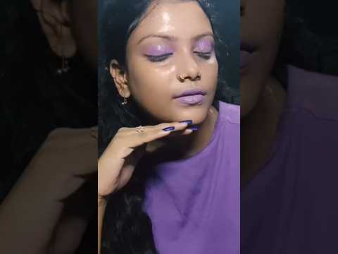 ASMR Doing My Purple Makeup #shorts #asmr