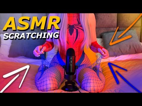 ASMR Blue Fishnet Stockings Tights SCRATCHING SOUNDS | No Talking