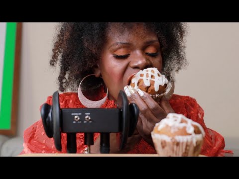 DUNKIN DONUTS PUMPKIN SPICE MUFFINS ASMR EATING SOUNDS