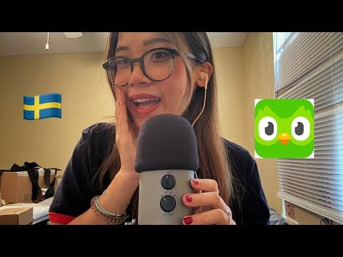 ASMR - Learn Swedish with me for the First Time with Duolingo🇸🇪