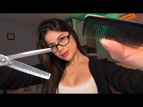 ASMR Corte de Cabelo e Tirando Suas Medidas ✂️📏