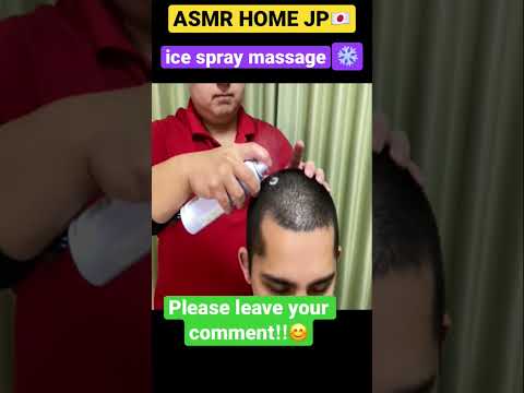 【ASMR】Relaxing ICE Head Massage / Head and tonic care