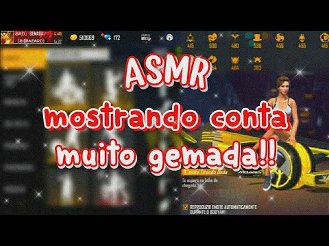 asmr free fire | mostrando conta *MUITO* gemada (+ de R$8000)