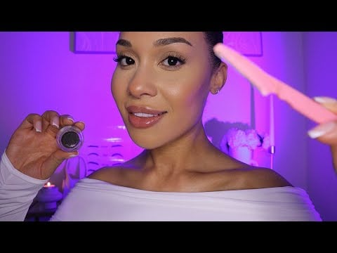 ASMR 💫💜 Calming Midnight Beauty Brow Salon Roleplay | Personal Attention For Sleep and relaxation