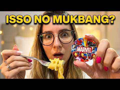 MUKBANG: Bacio di Latte, Macarrão e... SURPRESA DA MARVEL? 🦸‍♂️🍝