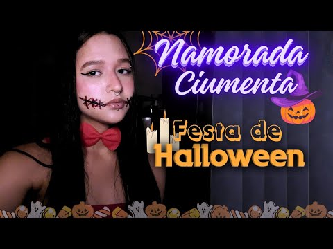 ASMR CASEIRO | NAMORADA COM CIÚMES NA FESTA DE HALLOWEEN 🧡 #asmr #halloween