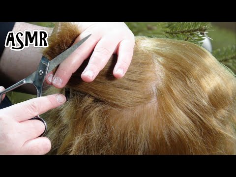 ASMR Close Haircut (NO TALKING) (Hair Brushing, Real Hair, Spray, Scissors, Hair Play, Styling)