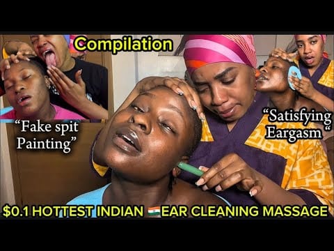 ASMR INTENSE SPITPAINT,GUM CRACKING SOUNDS, EAR OILING&CLEANING MASSAGE 💆on VICKY& PURITY  