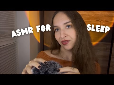 10 Minutes of ASMR for Deep Sleep 😴🧡 (Fluffy Mic, Close Up Mouth Sounds, Inaudible Whispering)