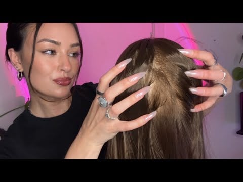 [ASMR] lice check + massage & scratches!!!! (FAST & AGGRESSIVE)