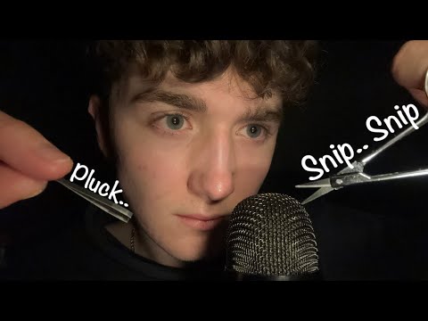 ASMR Plucking & Snipping Negative Energy ✂️ Hand Movements & Face Touching for Sleep 😴 