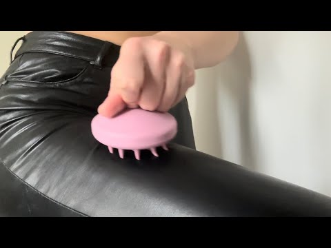 Asmr | leather brushing 🪮