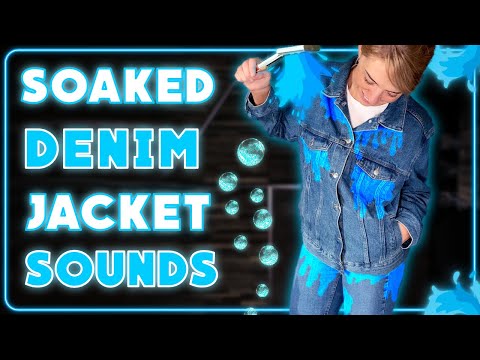 [ASMR] Wet clothes sounds | Denim Jacket | Soaked Denim [Sleep] 🚿