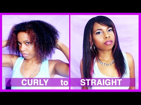 From Curly To Straight! How I Straighten My Hair 2015 (Thick Curly / Natural Hair)♥