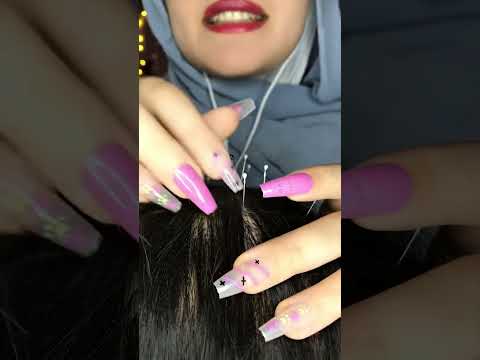Needles in your head 😱💆🏻‍♀️📌 #asmr #visualtingle #relaxing #asmrmassage #shorts #asmrmouthsounds