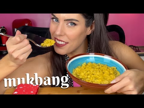 ASMR 🍚 RISOTTO ZAFFERANO e ZUCCHINE • MUKBANG (Eating Sounds)