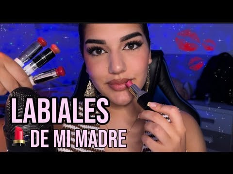 ASMR PROBANDO LABIALES DE MI MADRE 💄💋