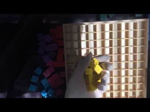 White latex glovely hands order wooden blocks [[ASMR]]