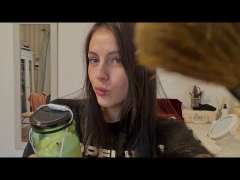 Maquillaje casero usando el micrófono de mis auriculares | asmr soft spoken 