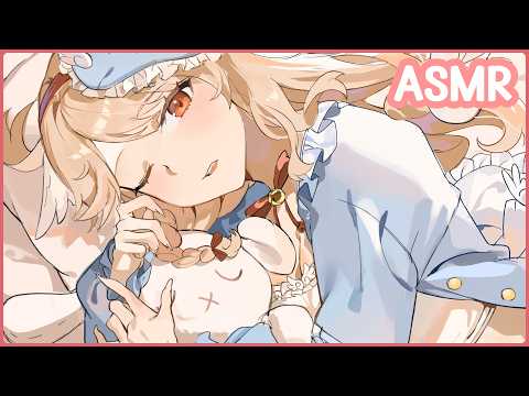 [ASMR ໒꒱] comforting you to sleep after a nightmare ♡ (guided breathing, mouth sounds, ear rubs)
