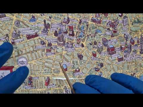 Old BOSTON vintage map with historical landmarks [ASMR soft spoken map analysis]