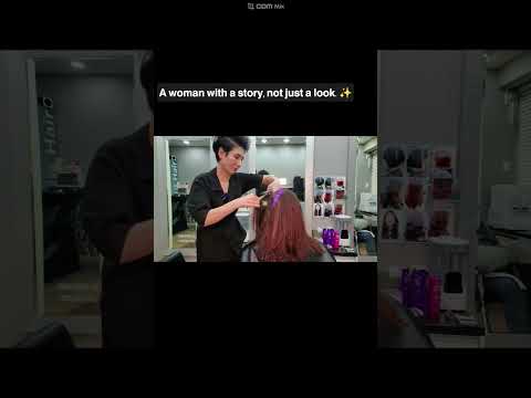 Hair salon ASMR visual and hearing activation #Magic straight, break the strong curly chain to make