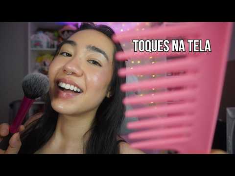 ASMR RÁPIDO | Tocando No Seu ROSTO Até Você DORMIR (mãos, pente, caneta e pincel na tela)