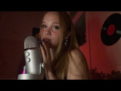 asmr chatty grwm (close whispers + gum chewing)